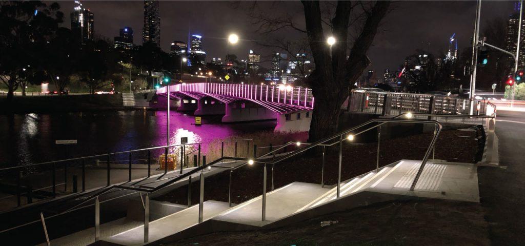 Swan Street Bridge steel fabrication, handrails, and balustrades in Melbourne, Victoria