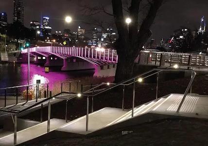 Handrail upgrade for the Swan St Bridge in Melbourne Victoria.
