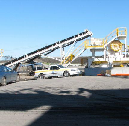 belt conveyor in a recycling plant, conveyors, industrial equipment, bulk materials handling Melbourne