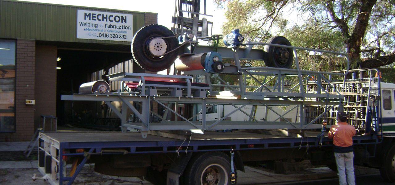 radial conveyor, conveyor fabricators, bulk materials handling, materials handling equipment, Melbourne conveyors