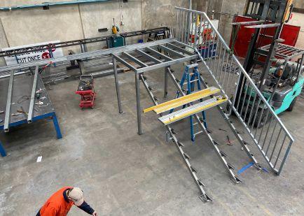 safety guardrails for mezzanine floors