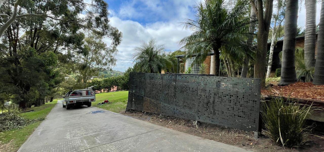 corten panels, modern corten panels, custom corten screen Melbourne, before Corten screen panel