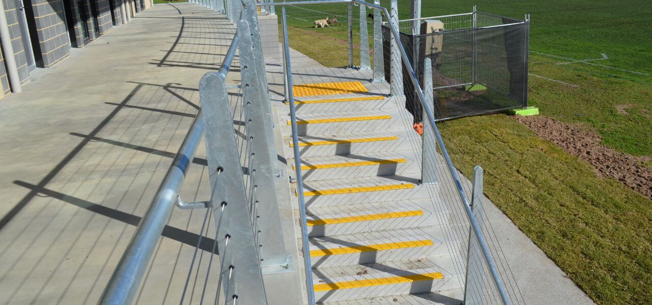 DDA Stainless Wire Balustrades by Mechcon, Melbourne stainless steel wire balustrades, steel balustrades Melbourne, steel wire balustrade install