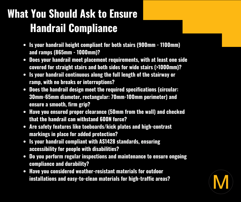 What You Should Ask to Ensure Handrail Compliance in Australia