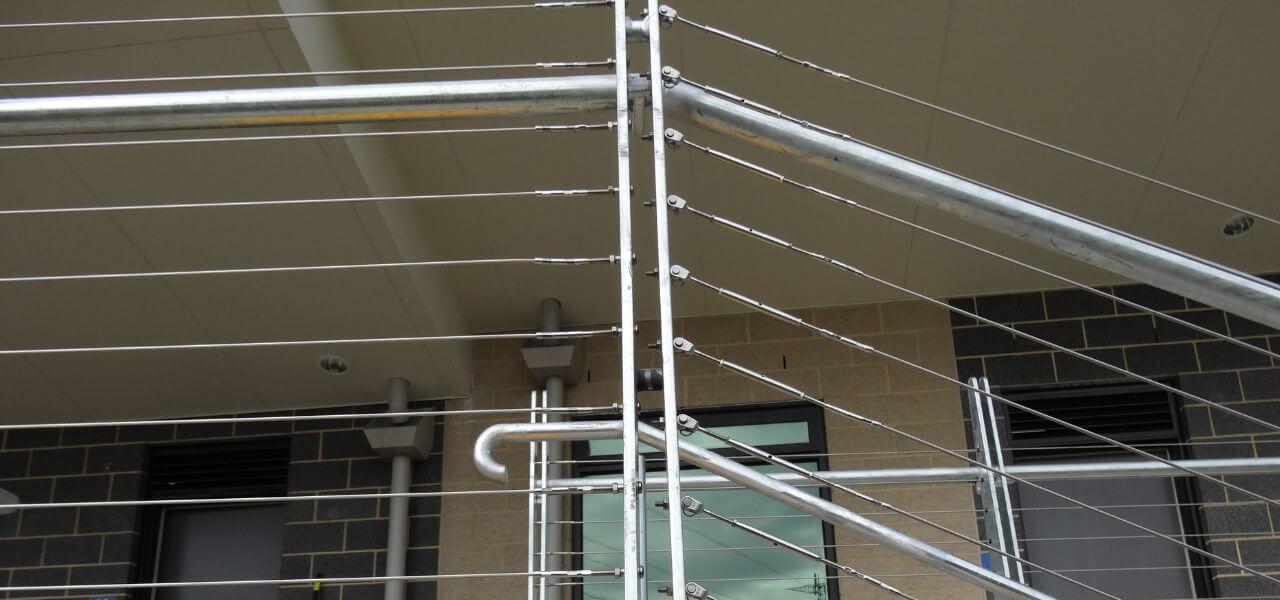 stainless steel wire balsutrades, commercial steel wire balustrades, wire balustrades Melbourne